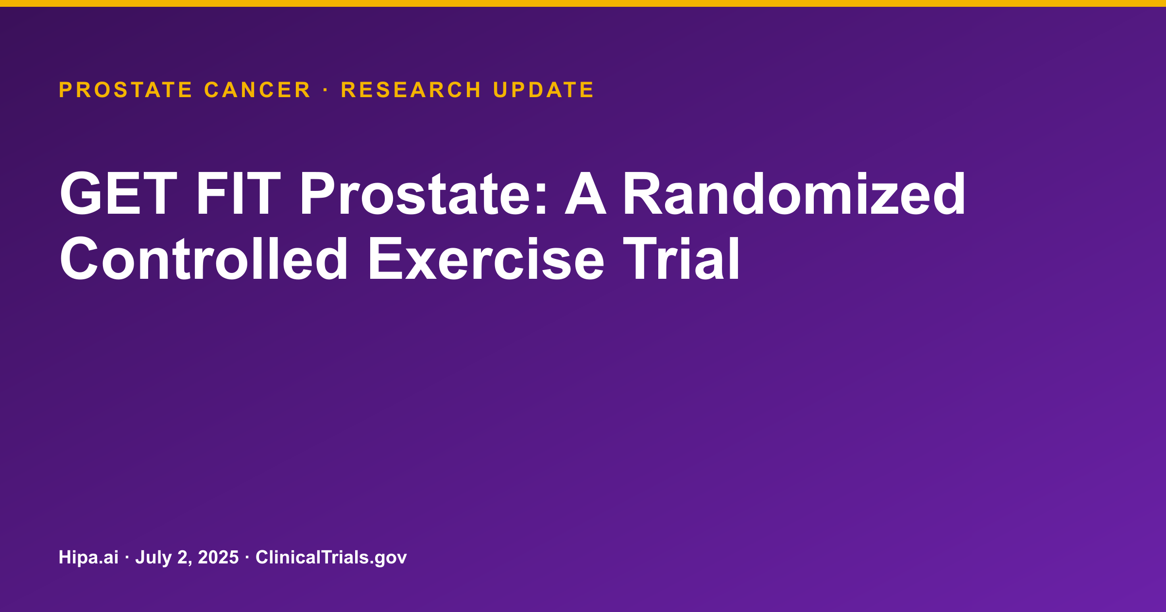 Prostate Cancer: Strength Training Reduces Falls, Improves Frailty — research update card