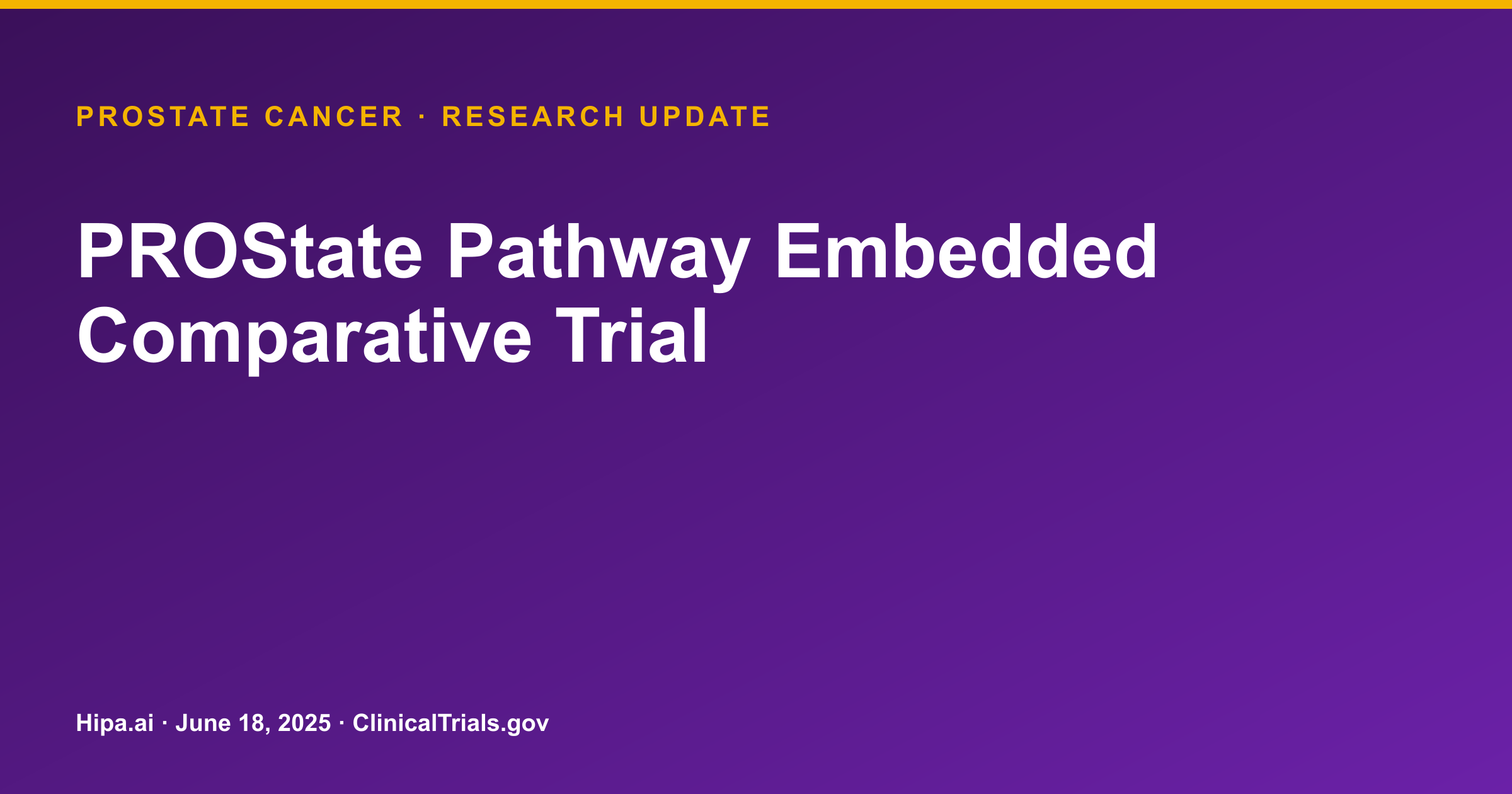 Prostate Cancer Trial Design Study Reports Acceptability Data — research update card