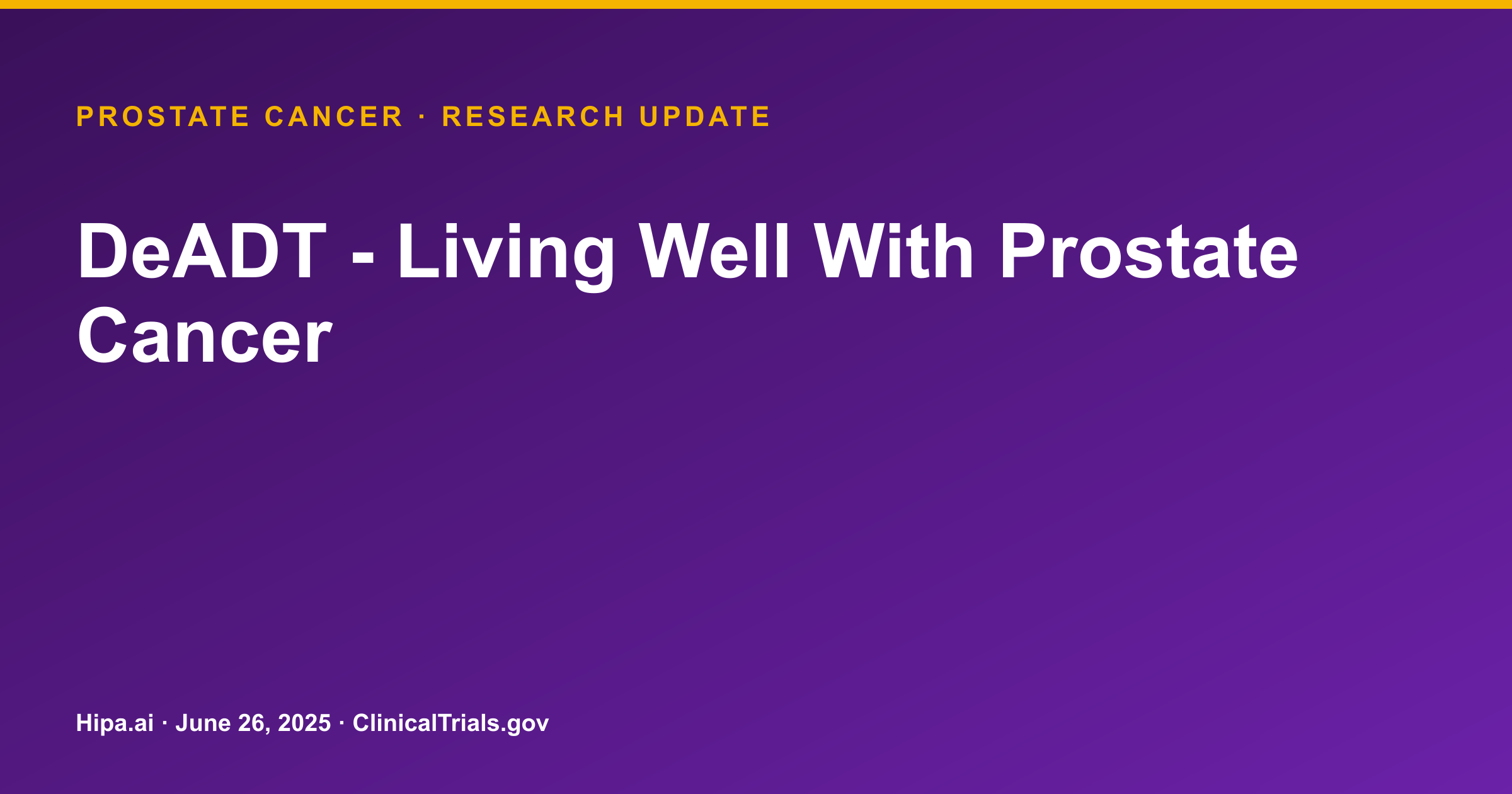 Prostate Cancer: Provider Script Strategy Shows More ADT Interruptions — research update card