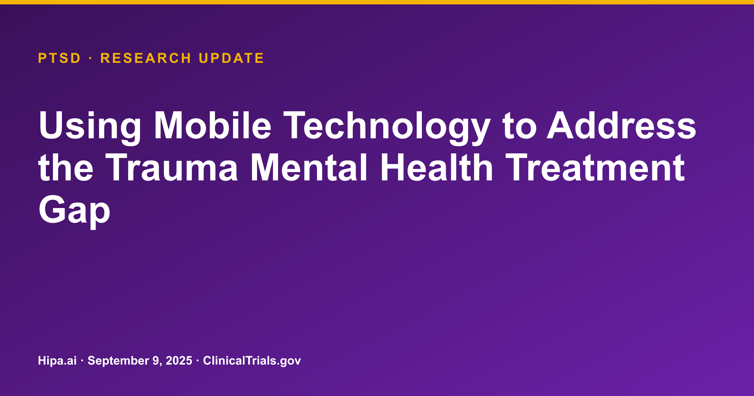 PTSD: BounceBack Now Mobile App Feasibility Results Posted — research update card