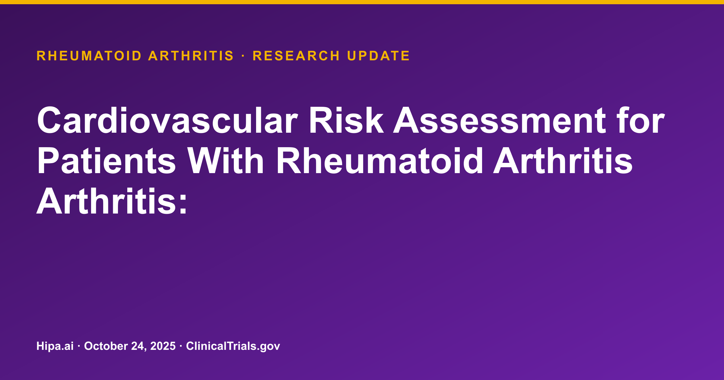 Rheumatoid Arthritis: Peer Coach Program Improves Lipid Screening — research update card