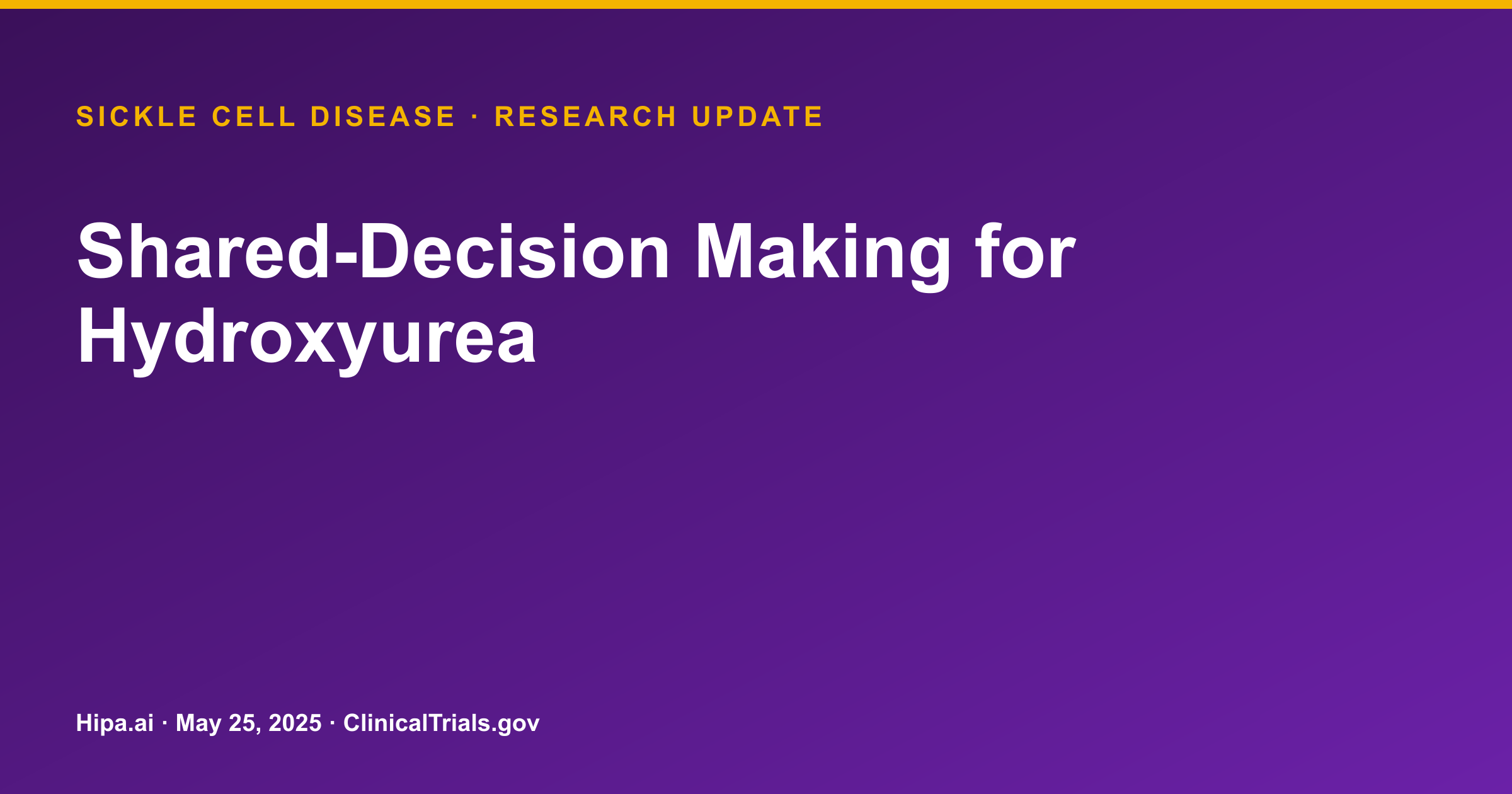 Sickle Cell Disease: SDM Toolkit Reduces Decisional Conflict in Parents — research update card