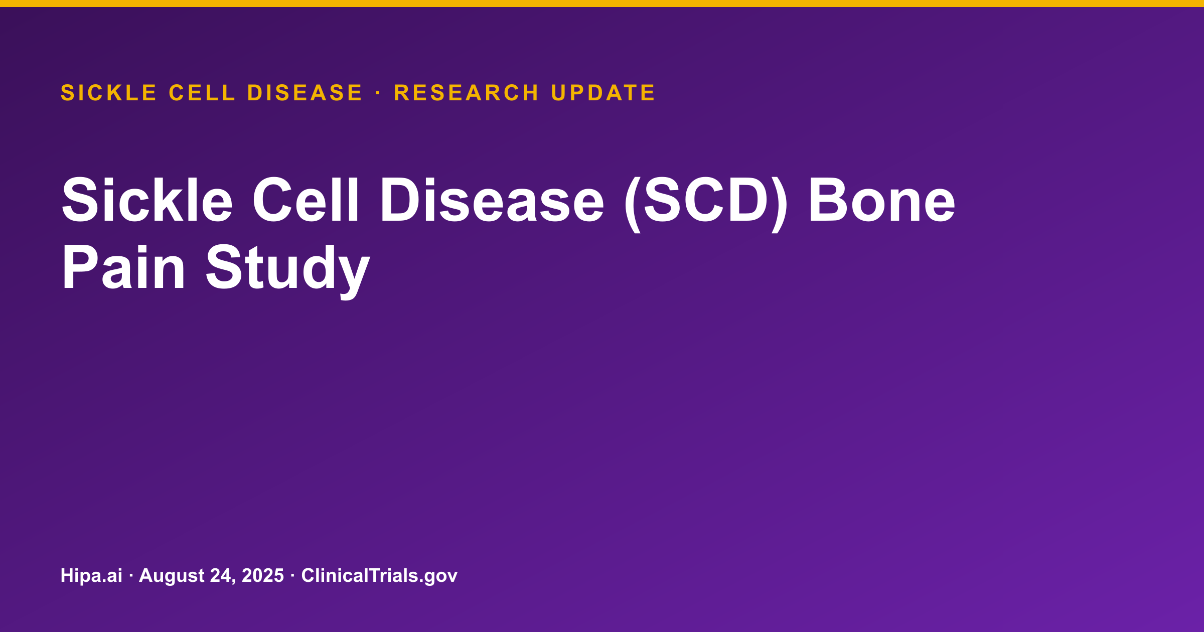 Sickle Cell Disease: Femoral Neck Bone Mineral Density Shows Significant… — research update card