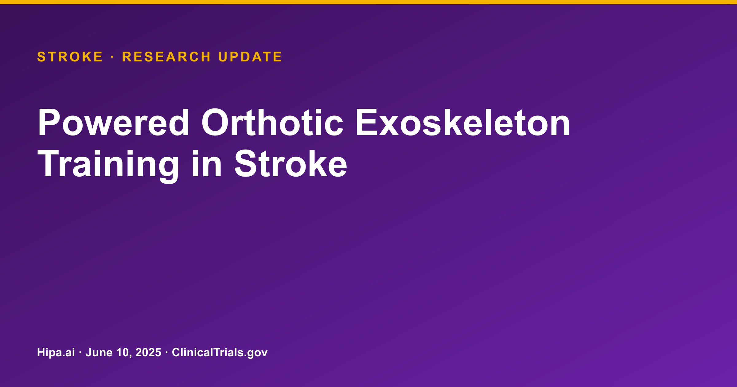 Powered Exoskeleton Training Improves Sit-to-Stand in Stroke Patients — research update card