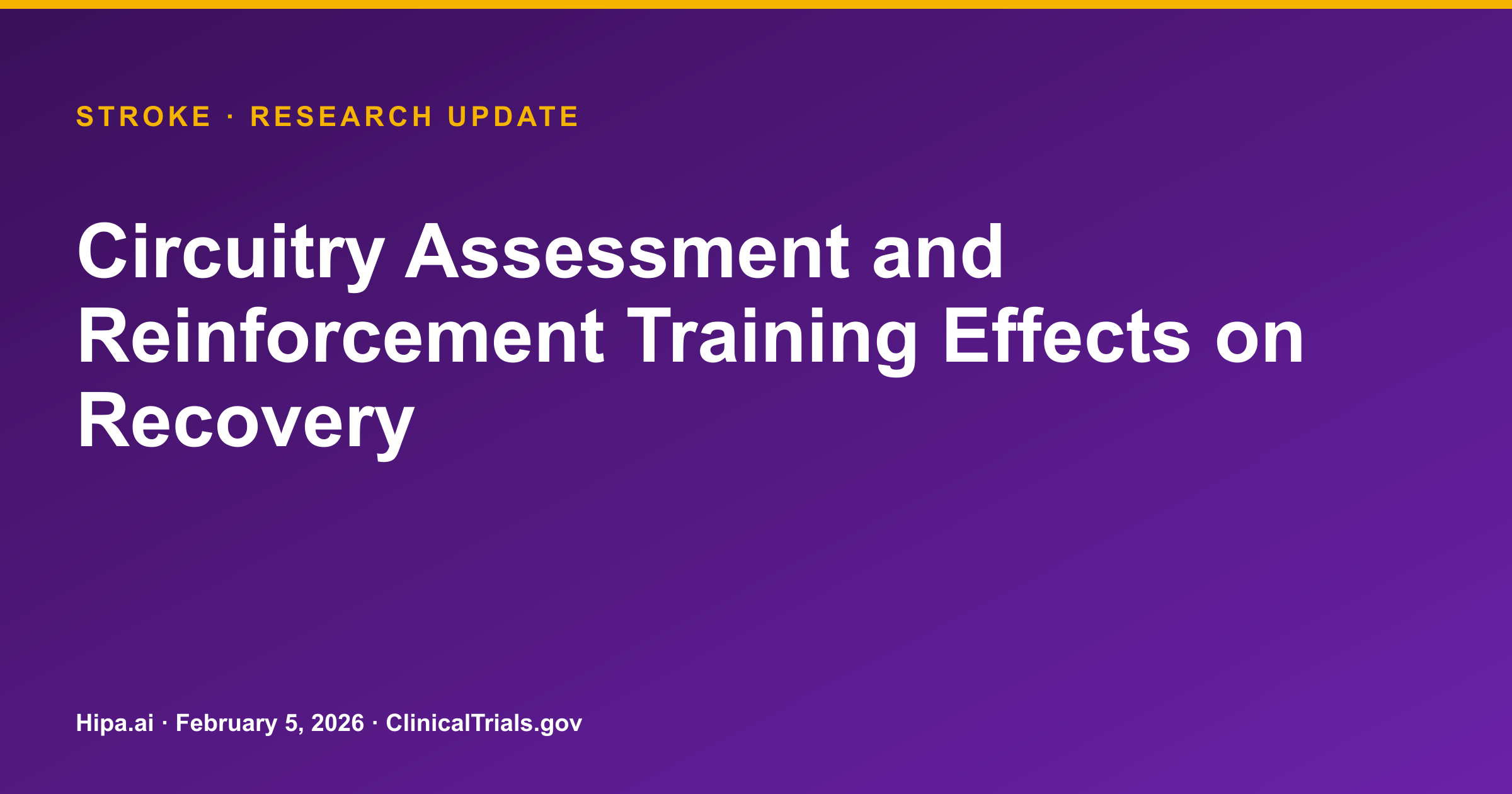 Aphasia EEG Neurofeedback Trial Results Posted, Low Enrollment — research update card
