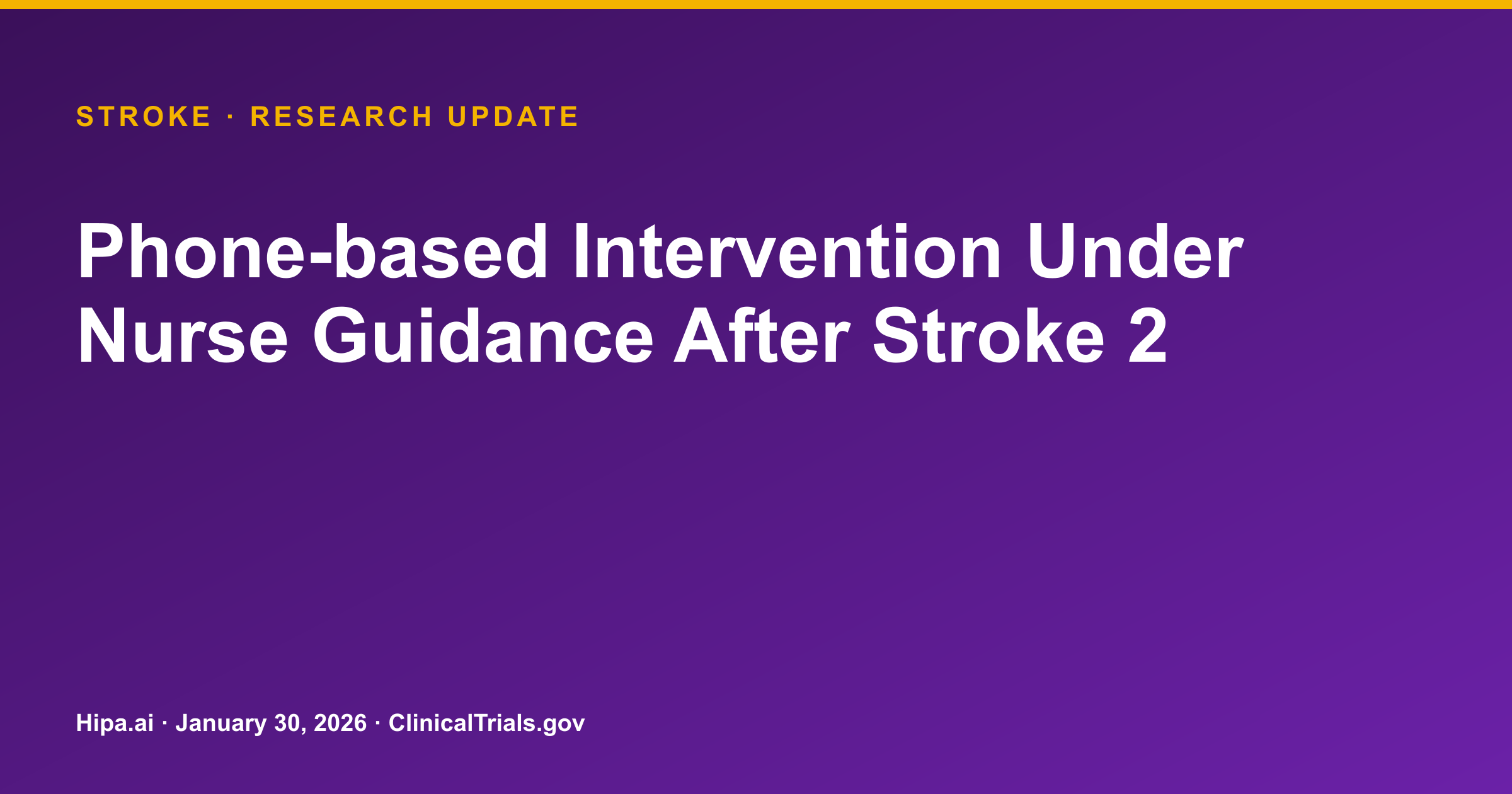 Stroke: PINGS-2 Significantly Improves Systolic Blood Pressure Control — research update card