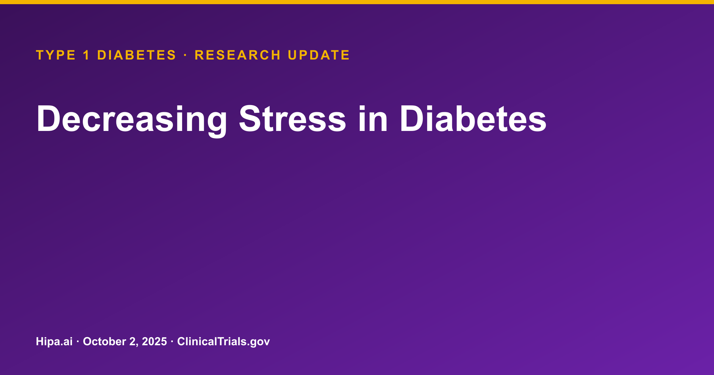 Type 1 Diabetes: Online Stress Interventions Yield Similar A1C Changes — research update card