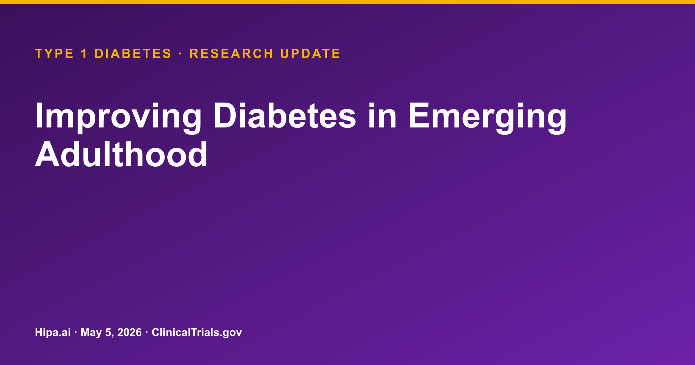 Type 1 Diabetes Behavioral Interventions Show No Significant HbA1c Changes — research update card