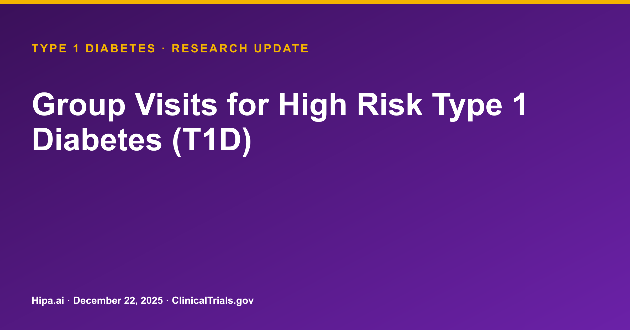 Type 1 Diabetes: Group Visits Show High Attendance, CGM Use — research update card