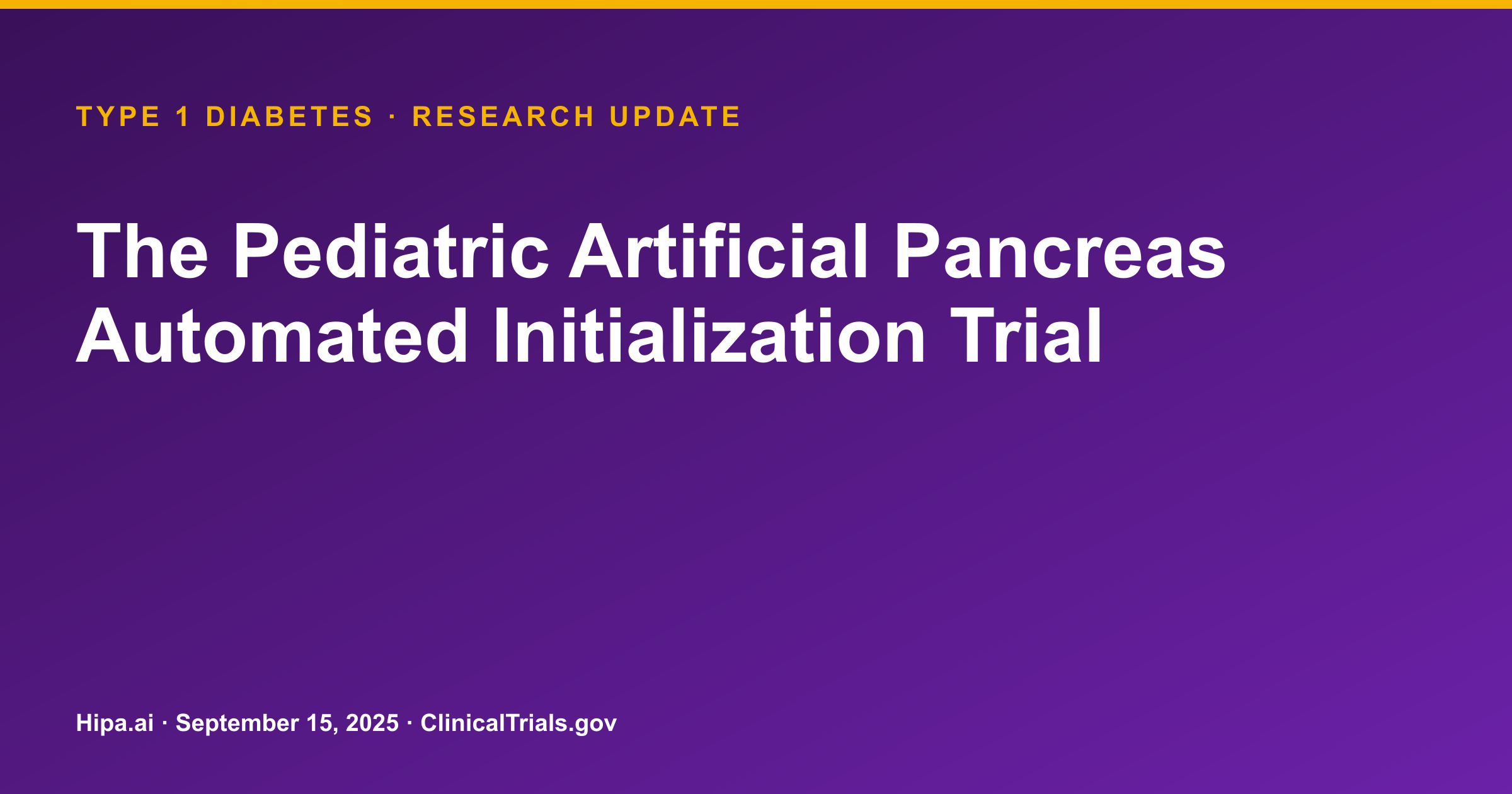 Type 1 Diabetes: AI Advisor System Improves Glycemic Control in Children — research update card