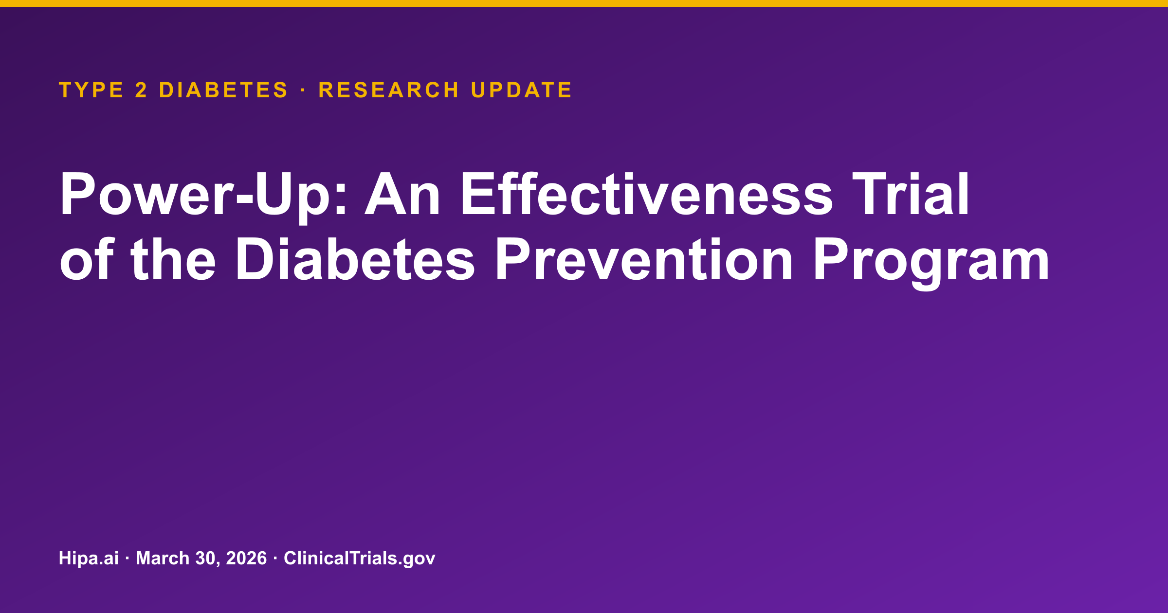 Power-Up Program for Type 2 Diabetes Shows Greater Mean Weight Loss — research update card