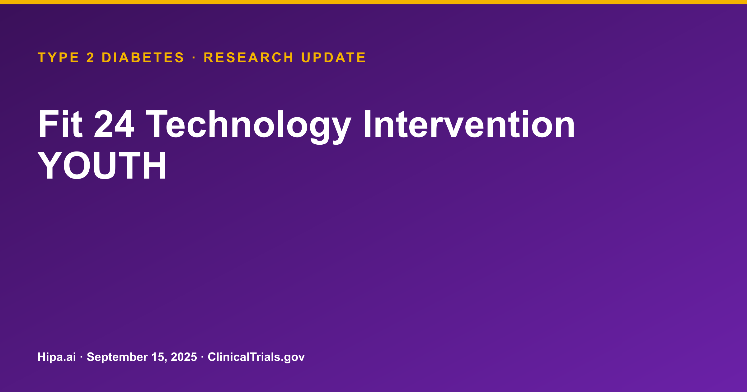 Type 2 Diabetes: Fit 24 Intervention Shows Higher Sleep Minutes in Adolescents — research update card