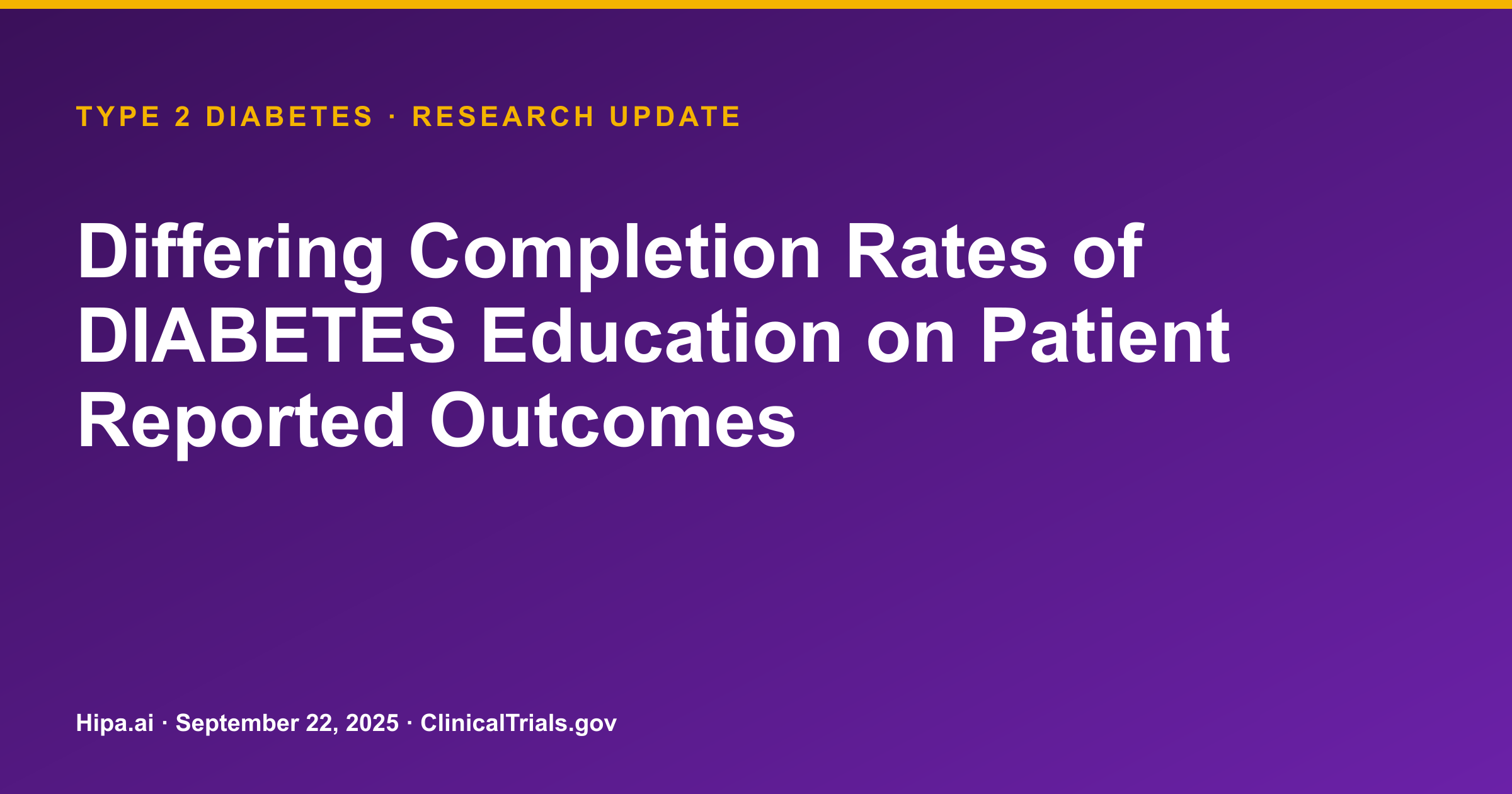 Type 2 Diabetes Education Trial Shows Varied Impact on Distress, QoL — research update card