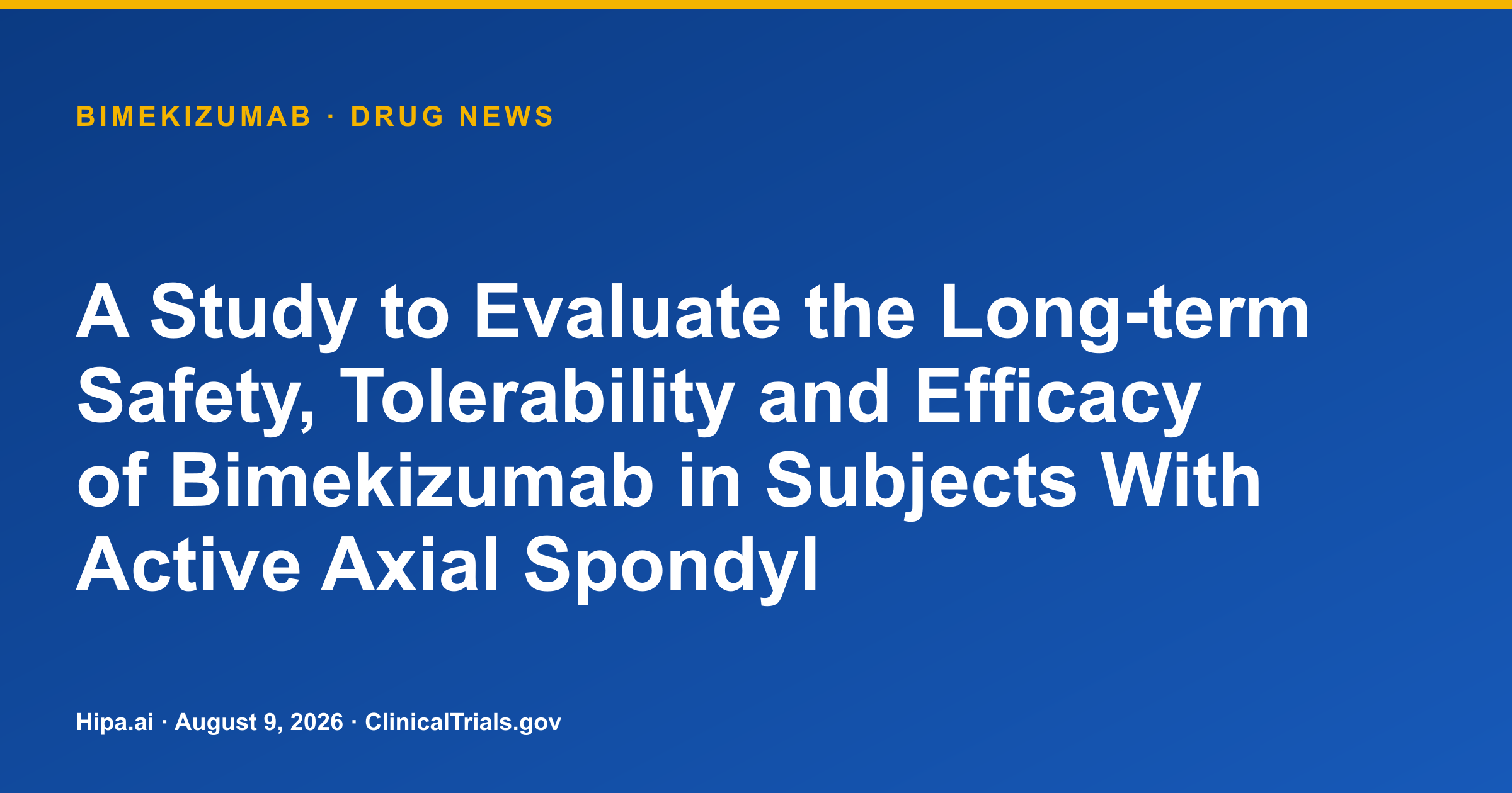 Bimekizumab Phase 3 Study in Axial Spondyloarthritis Completed — drug news card