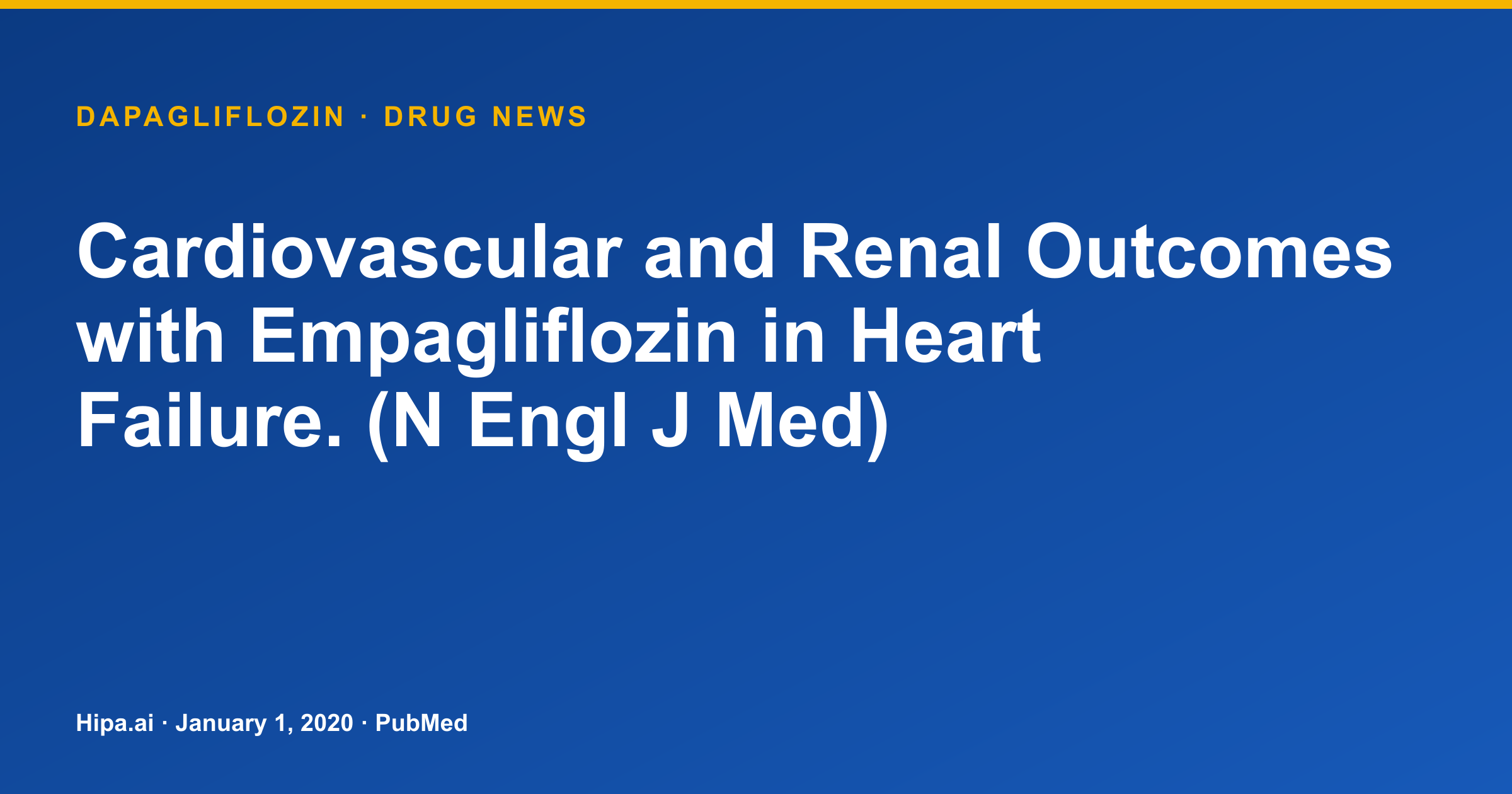 Dapagliflozin: Cardiac Function Impact Post-MI in Non-Diabetic Patients — drug news card