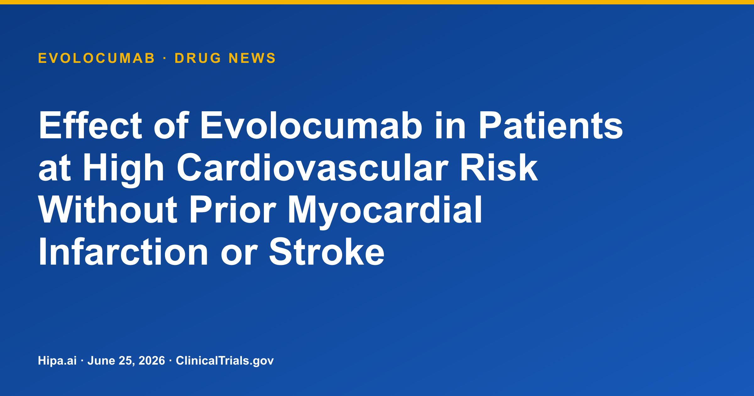 Evolocumab Reduces Major CV Events in High-Risk CHD Patients — drug news card