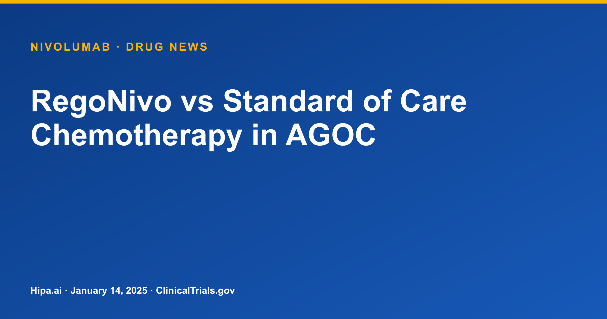Nivolumab Combination Fails to Improve OS in Gastro-Oesophageal Cancer — drug news card