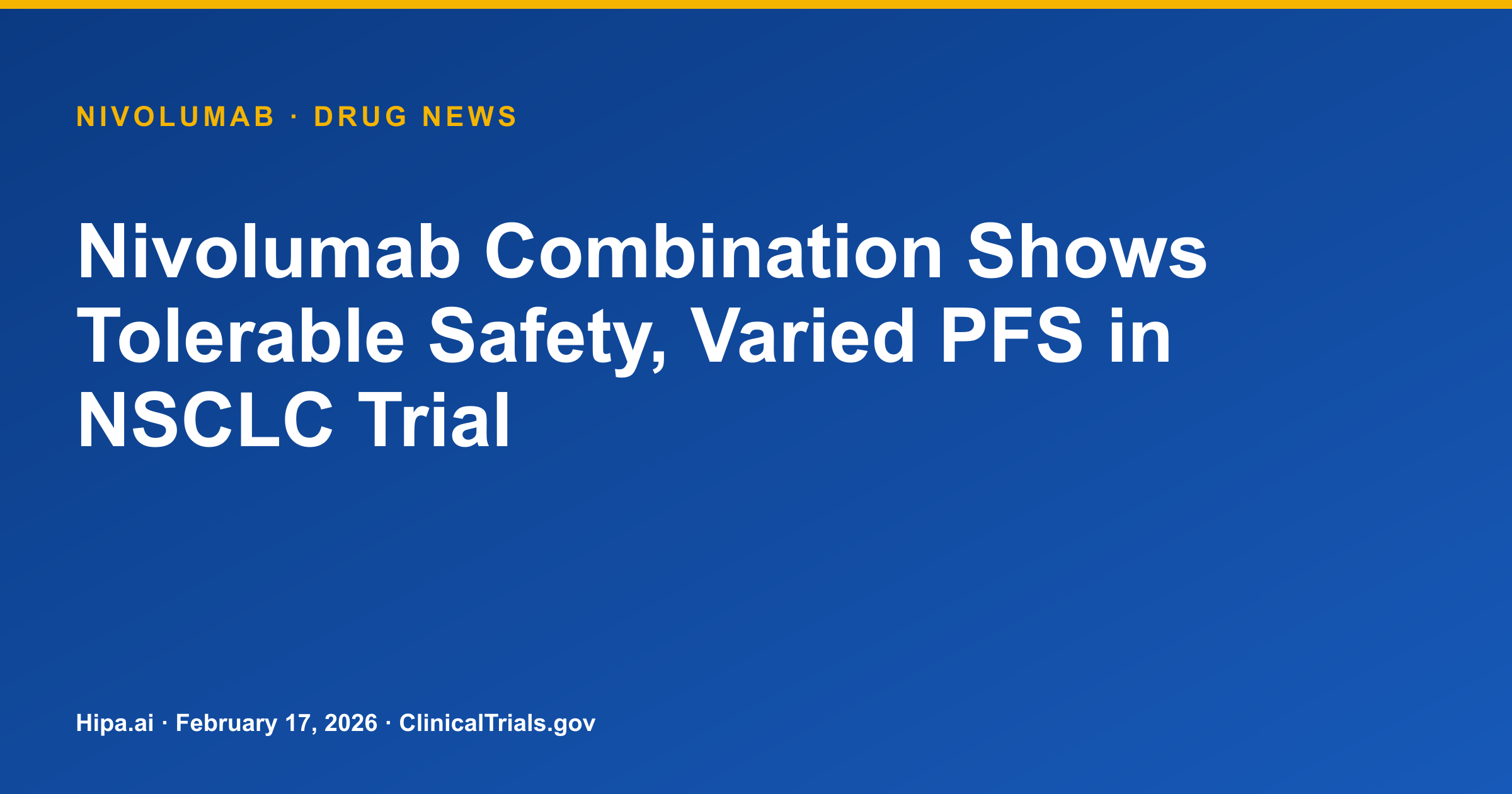 Nivolumab + ALT-803 Defines Safety in Advanced NSCLC Trial — research update card