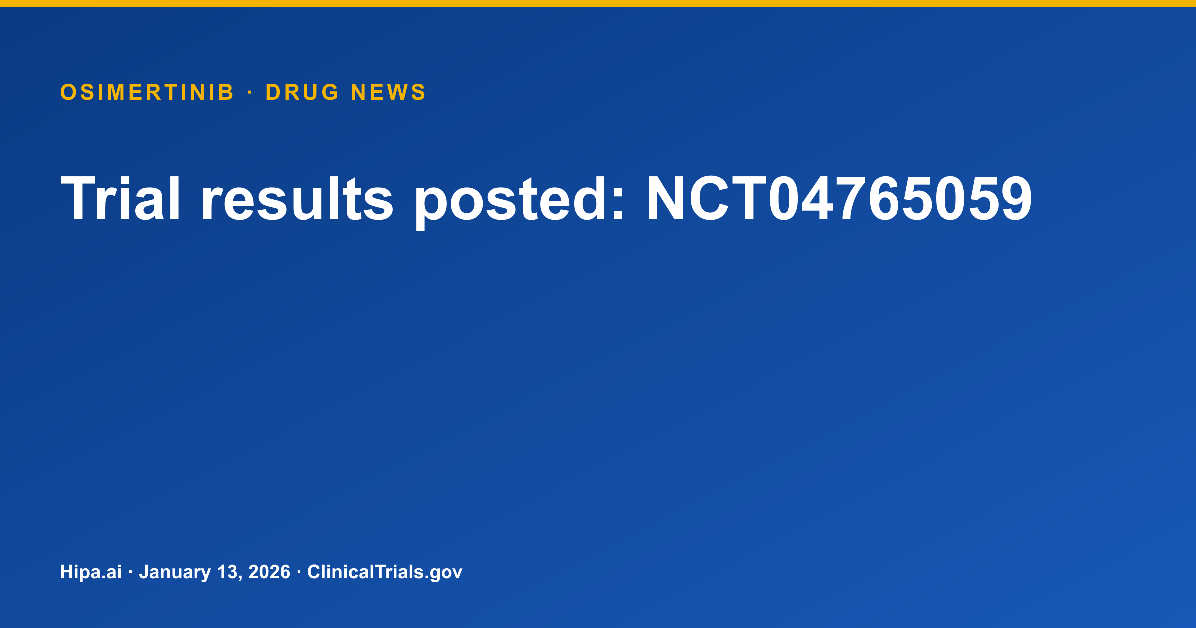 Trial results posted: NCT04765059 — research update card