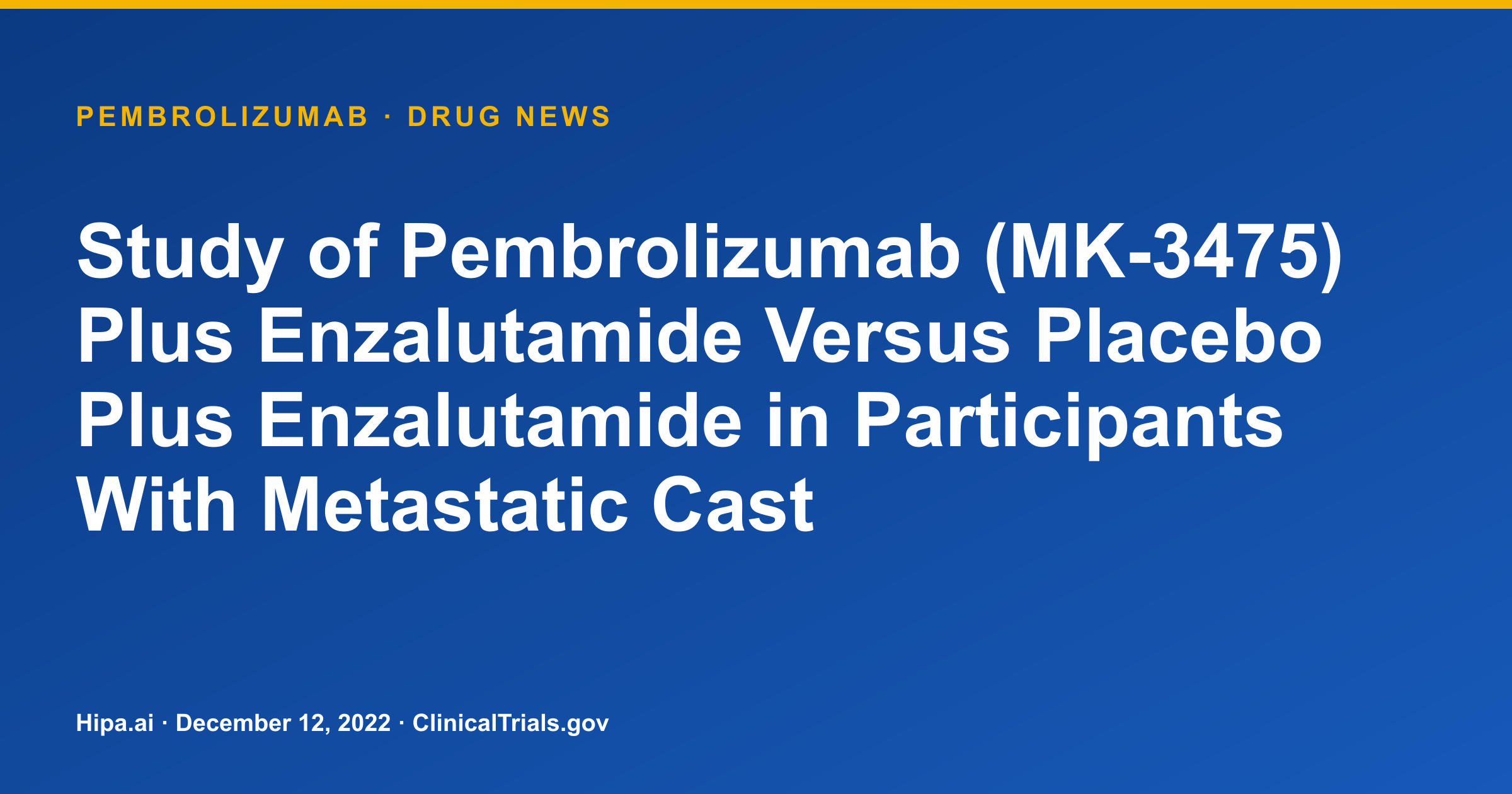 Pembrolizumab Fails to Improve OS in Metastatic Castration-Resistant Prostate… — drug news card