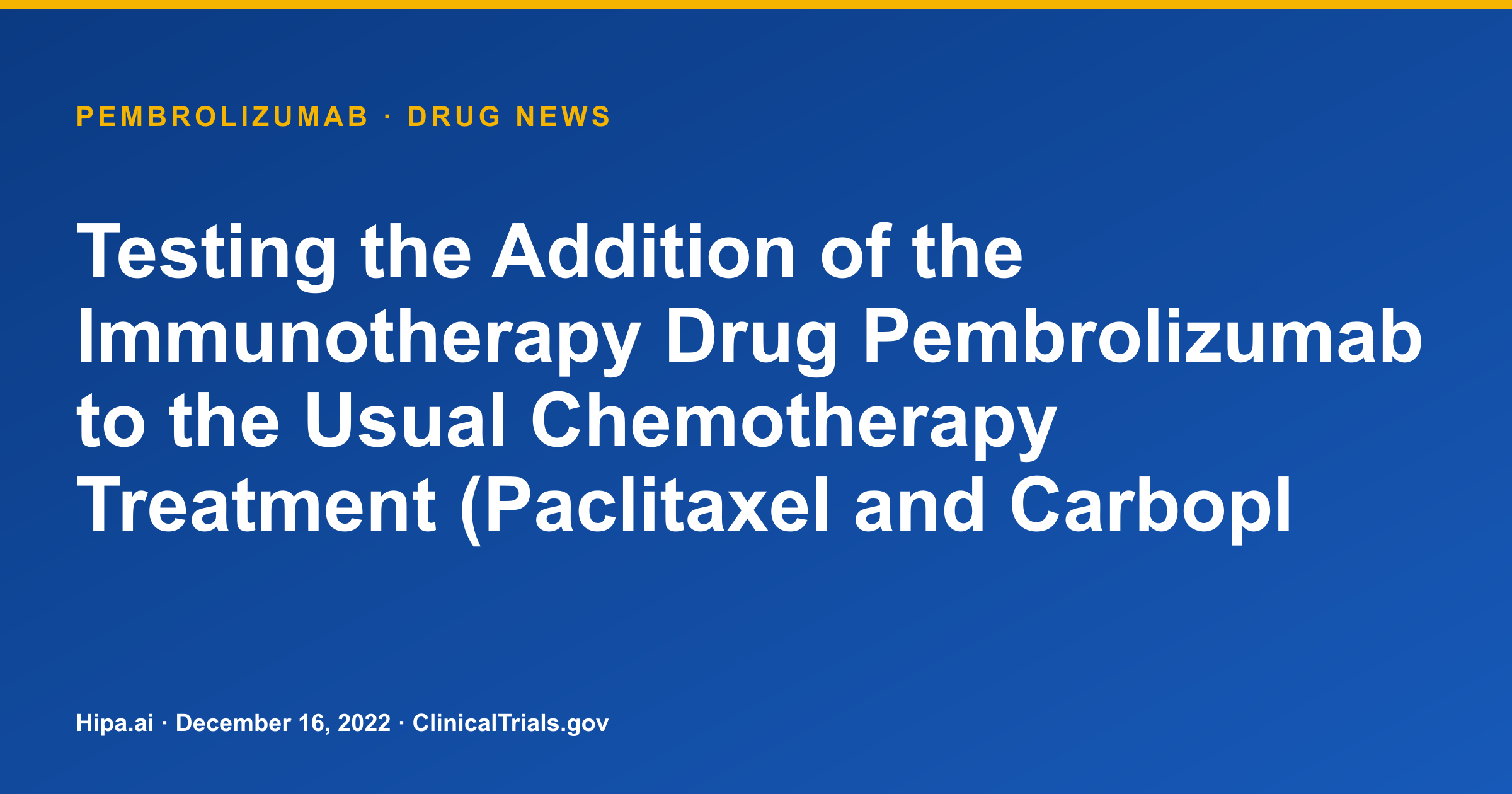 Pembrolizumab Phase 3 for pMMR Endometrial Cancer: 11.7 Months Median PFS — drug news card