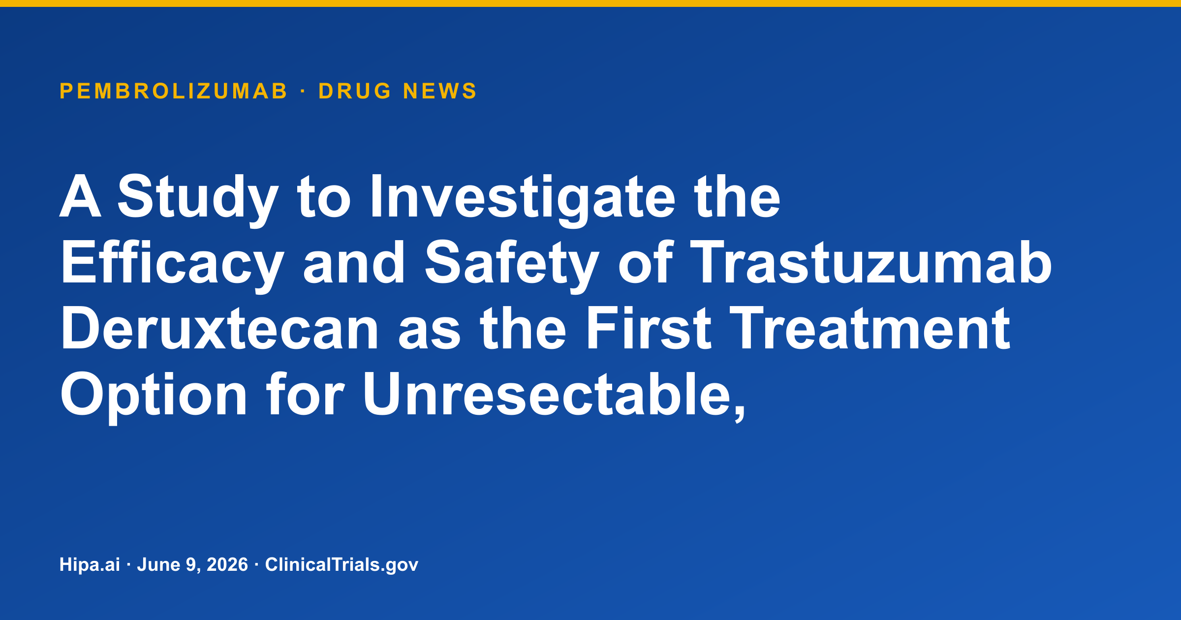 Pembrolizumab Phase 3 Trial for NSCLC with HER2 Mutations Reaches Primary… — drug news card