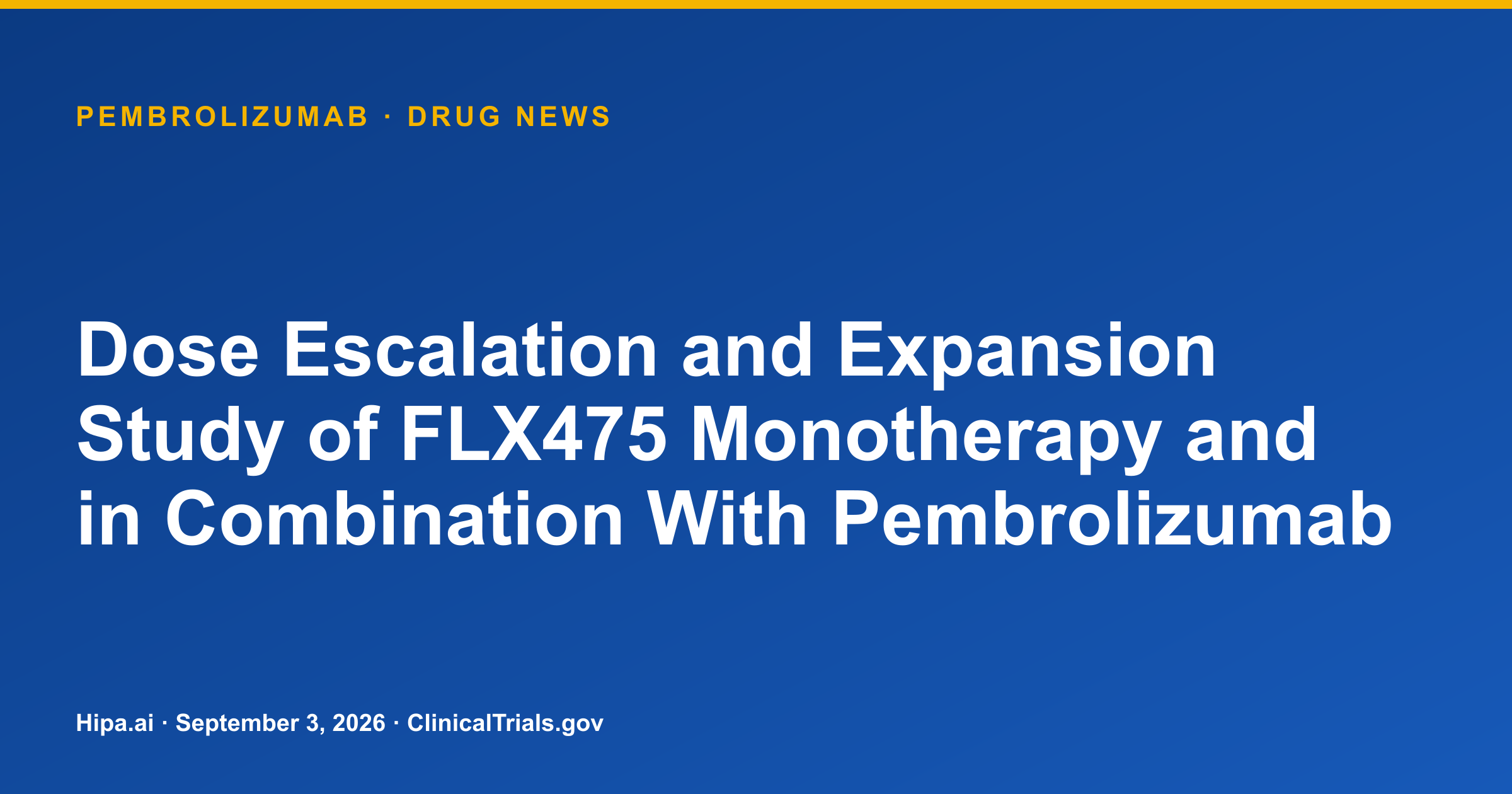 Pembrolizumab Trial Results Posted in Advanced Cancer Study — drug news card