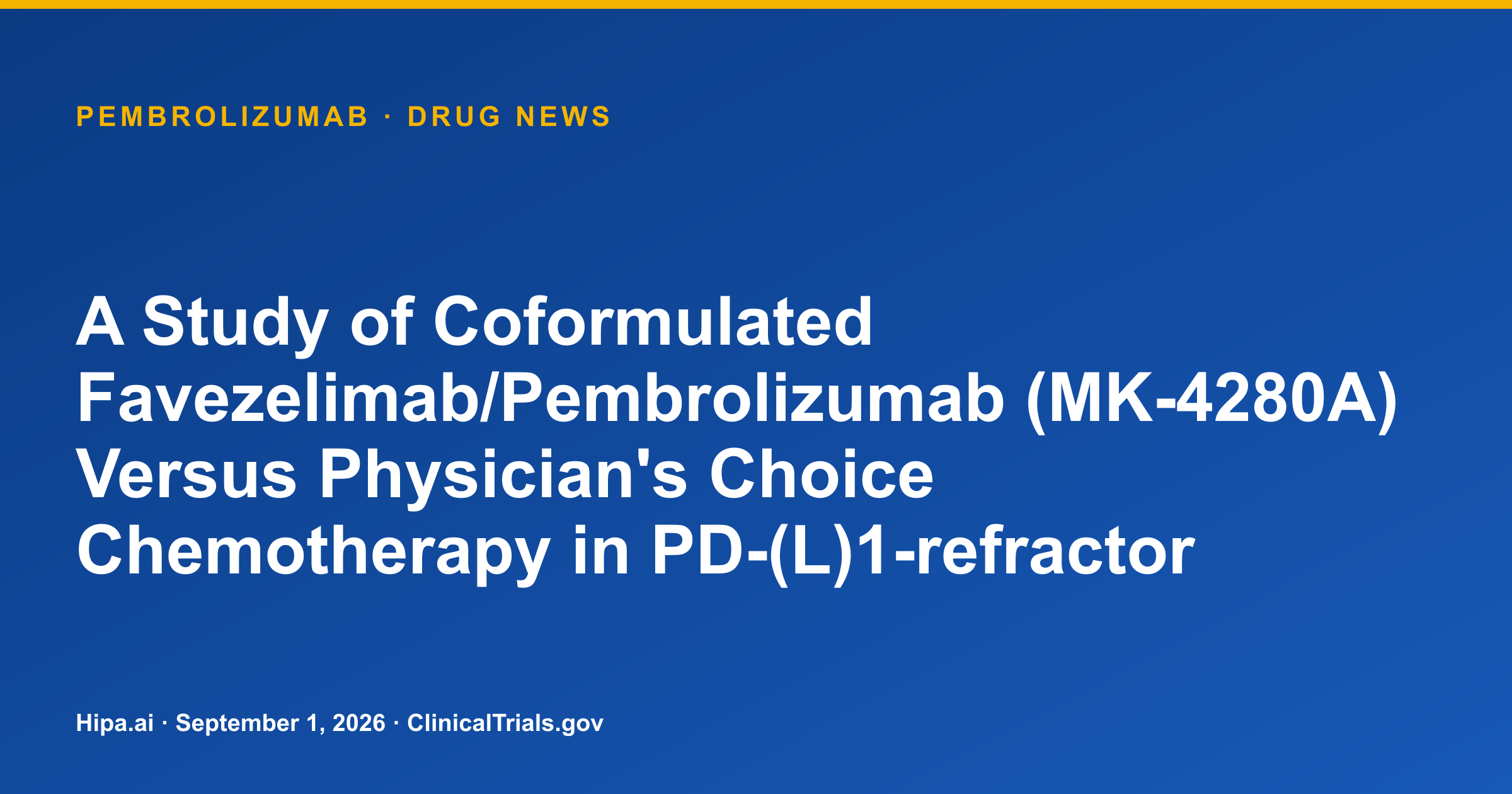 Pembrolizumab Trial in Hodgkin Lymphoma Shows Mixed Results — drug news card