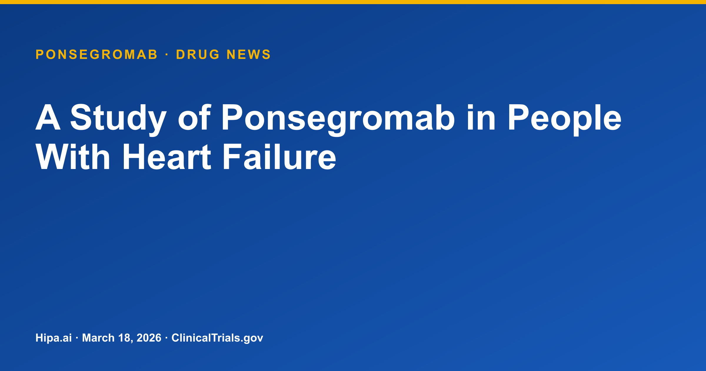 Ponsegromab Phase 2 Trial for Heart Failure Shows No Significant Improvement… — research update card