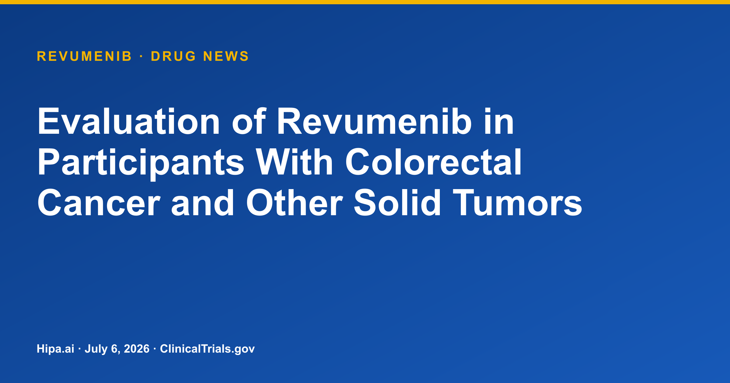 Revumenib Phase 1/2 Trial in Colorectal Cancer, Solid Tumors Terminated — drug news card