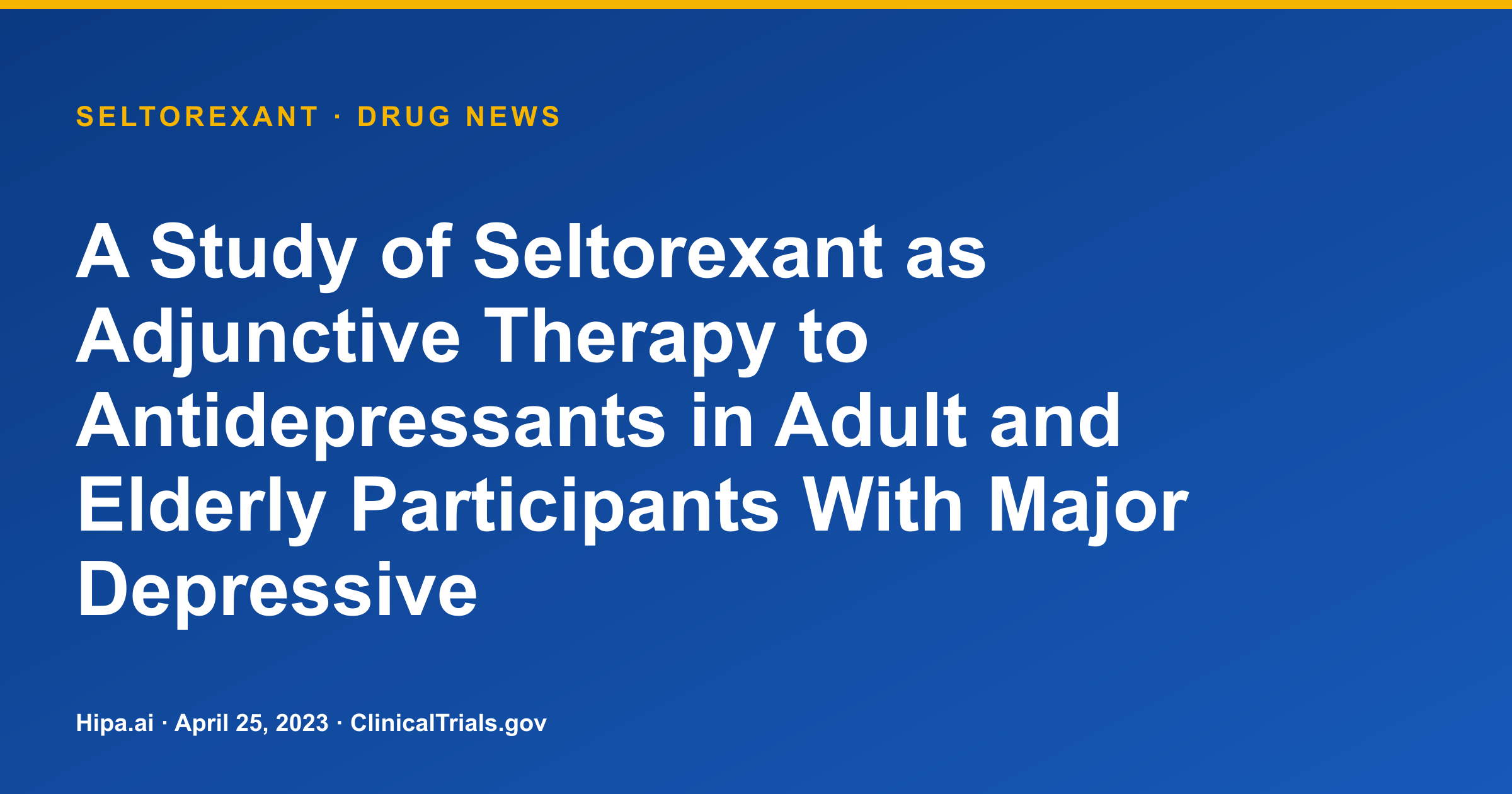 Seltorexant Phase 3 for MDD with Insomnia Shows MADRS Score Improvement — drug news card