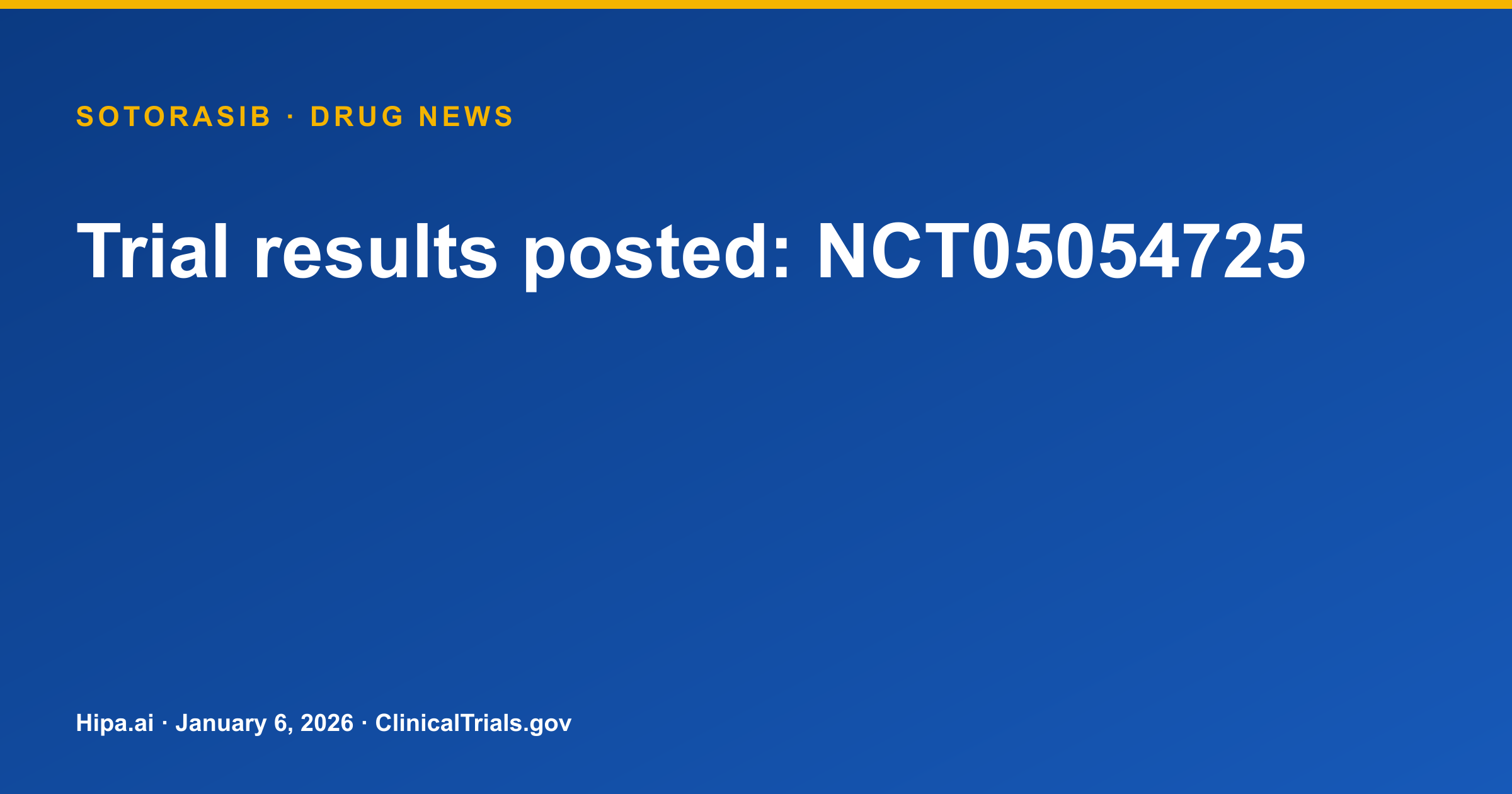 Trial results posted: NCT05054725 — research update card