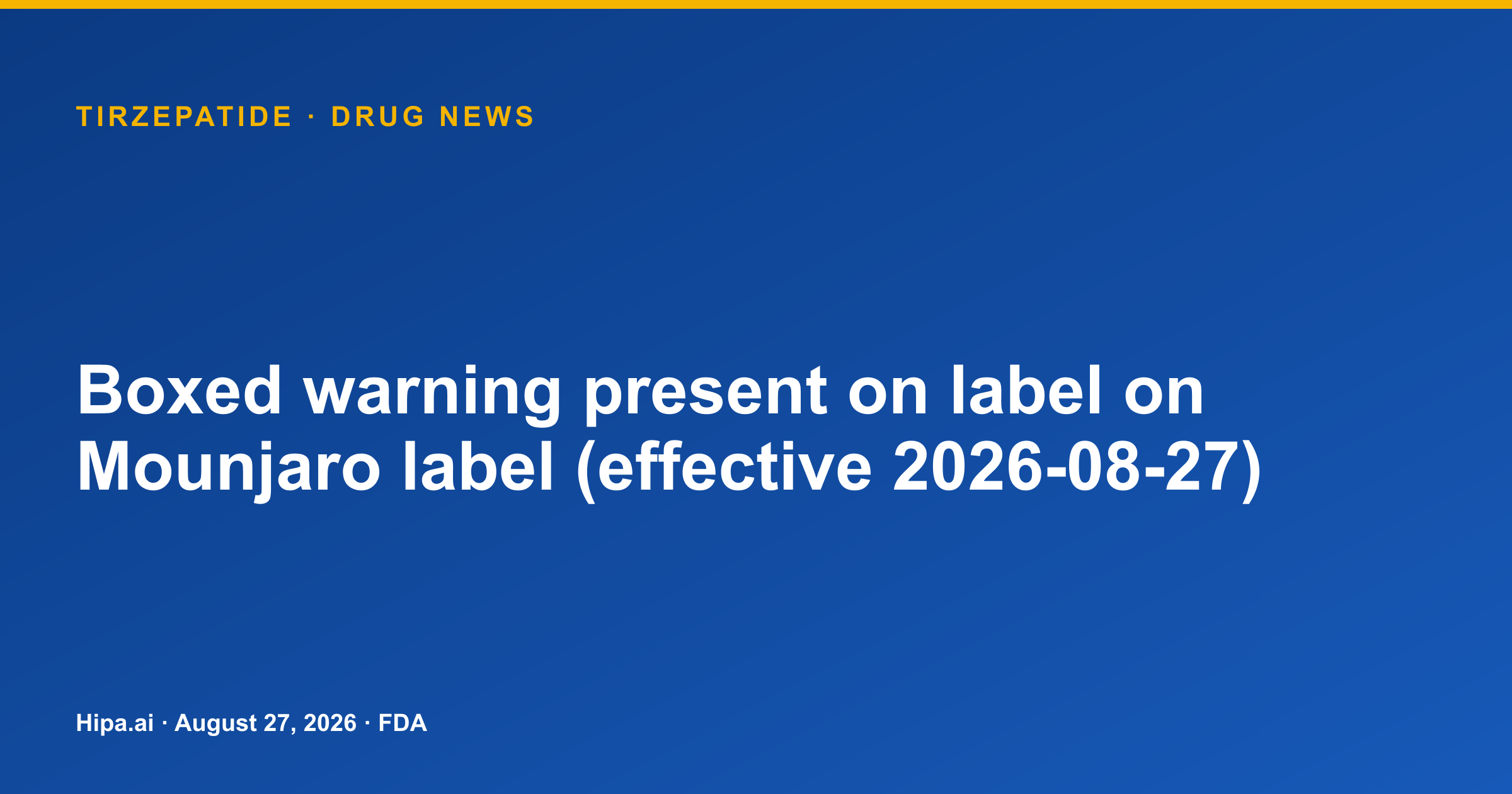 Tirzepatide Mounjaro Label Carries Thyroid Tumor Warning — drug news card